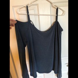 Off the shoulder, flirty back detail long sleeve